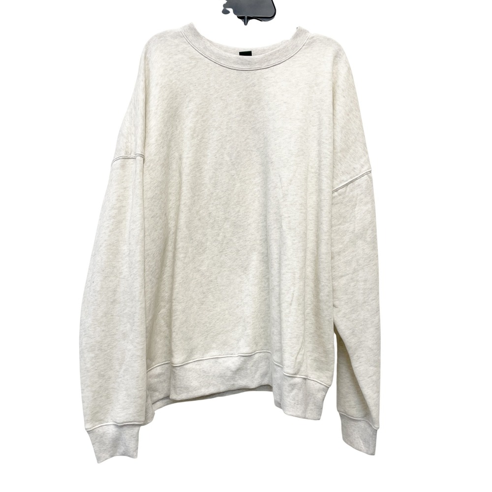 Wild Fable Women's Heather Gray Oversized‎ Fleece Long Sleeve Sweatshirt Size M - Picture 2 of 6